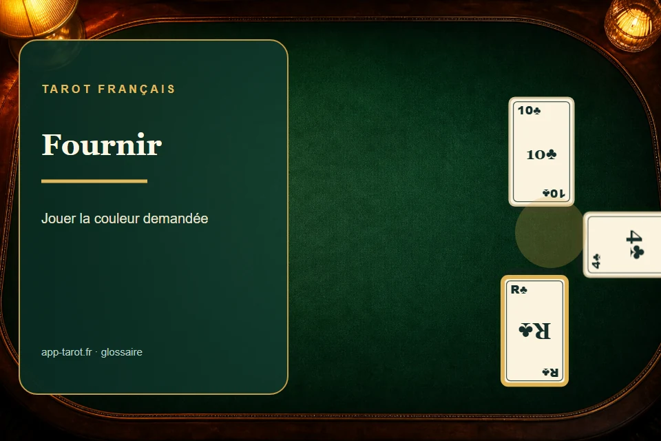 Cartes et joueurs de tarot français illustrant Fournir au tarot : la première obligation du joueur