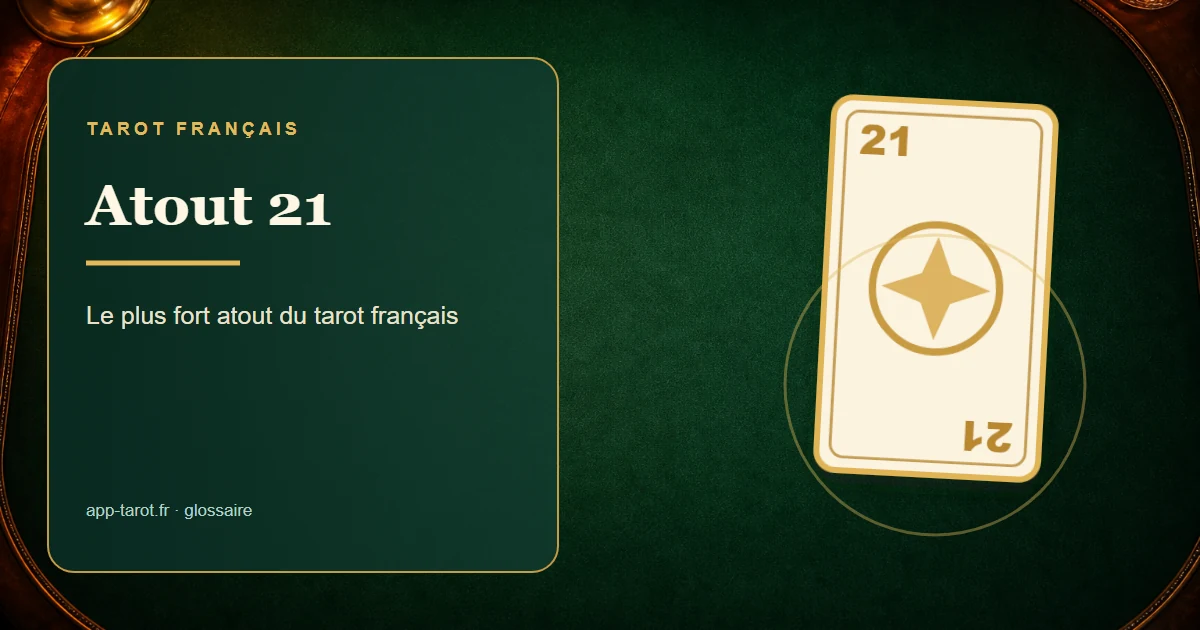 Jeu de tarot français de 78 cartes — Le 21 au tarot : le roi des atouts